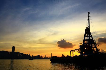 Sunset of Habourh の写真素材