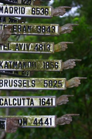 The Index And Direction Of Cities And Roadsの写真素材