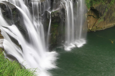 Shifen waterfallの写真素材