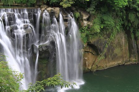 Shifen waterfallの写真素材