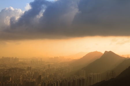 sunset of Mountainの写真素材