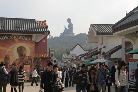 Ngong Ping Piazza Marketのeditorial素材