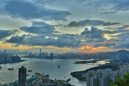 hong kong  Cityscapeの写真素材