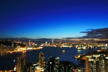 Hong Kong Nightの写真素材