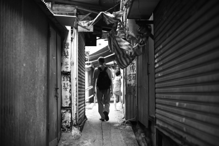 old back alleyの写真素材