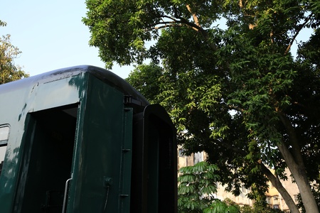 Old Locomotive Train In Green の写真素材