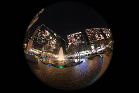Tsim Sha Tsui,  christmas lightingのeditorial素材