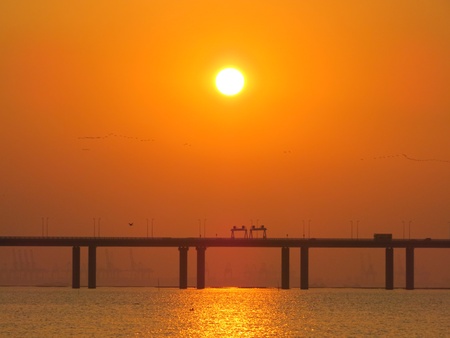 sunset of Coastlineの写真素材