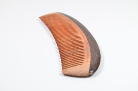 Wooden Comb XL Isolated On White With Clipping Path
