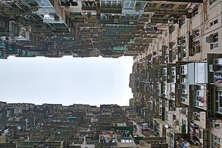 Old Apartments In Hong Kong のeditorial素材