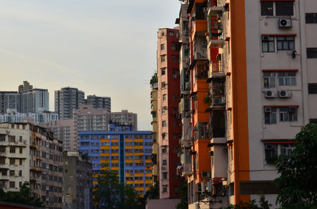 kwun tong, hong kongのeditorial素材