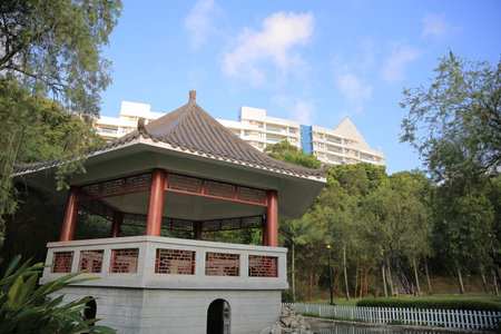 Chinese style gardenのeditorial素材