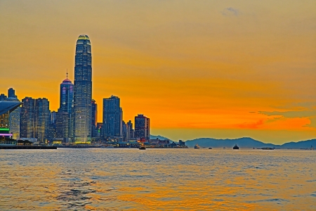 Victoria Harbor  central viewのeditorial素材