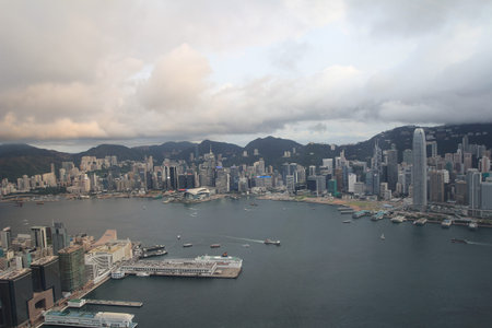 Hong Kong cityscape from Kowloon looking 