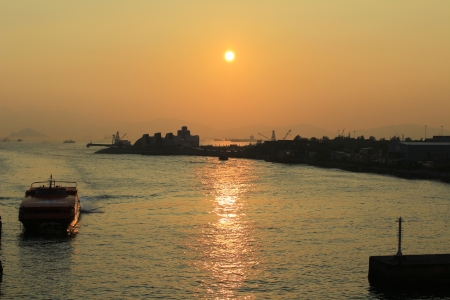 china ferry pier の写真素材