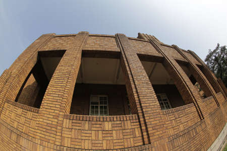 red brick Built Structure  at hong kongの写真素材