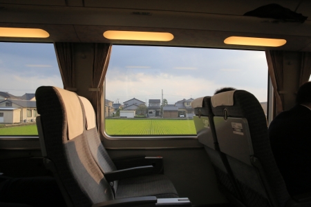Inside of Trainの写真素材