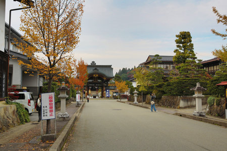 Temple  in Takayama, Japanのeditorial素材
