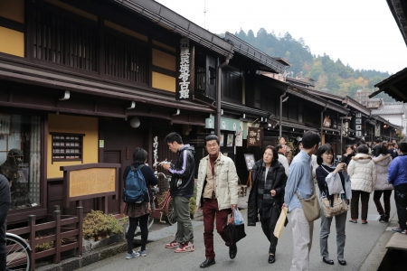Beautiful and Traditional Street  Takayama, Japanのeditorial素材