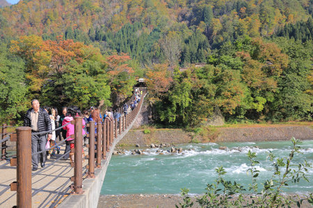  Bridge To Ogimachi Villageのeditorial素材