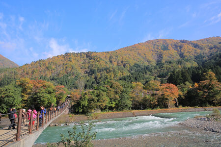  Bridge To Ogimachi Villageのeditorial素材