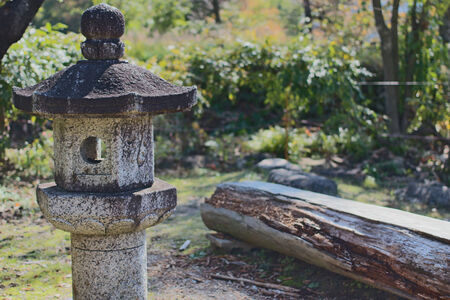 stone lampの写真素材