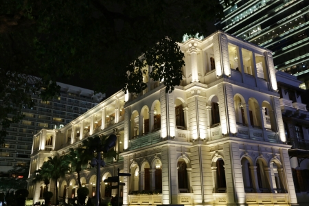 The 1881 Heritage or former Marine Police Headquarters lights up for the annual Christmas fair wonderland event のeditorial素材