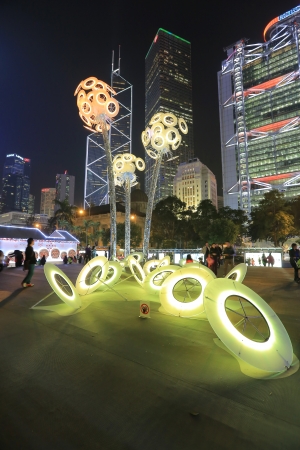 Christmas Decoration in Hong Kong WinterFestのeditorial素材