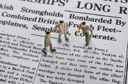 The businessman who travels all over the world on the newspaper 