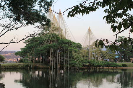 Kasumiga-ike Pond Kenrokuen Kana zawaのeditorial素材