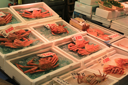 Omicho Market has been Kanazawa s largest fresh food market の写真素材