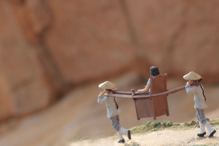 sedan chair figureの写真素材