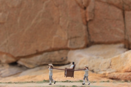 sedan chair figureの写真素材