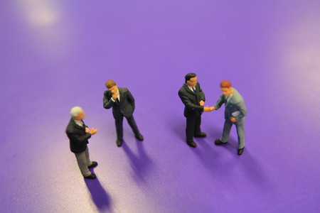 a small figures of business meetingの写真素材