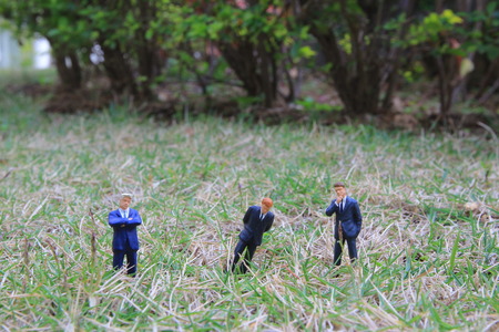a small figures of business meeting