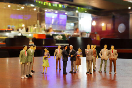 a small figures of business meeting eventの写真素材