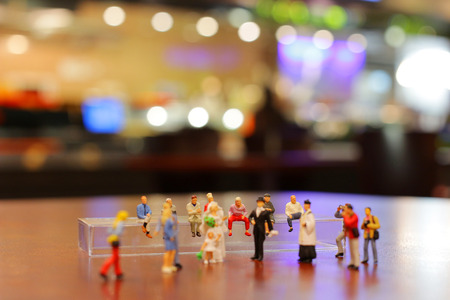 wedding party of small figuresの写真素材
