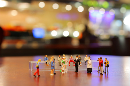 wedding party of small figuresの写真素材