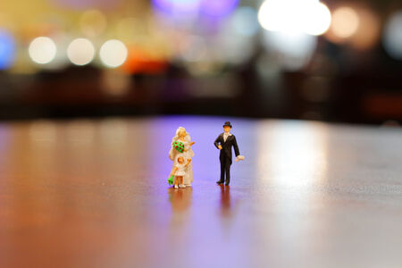 wedding party of small figuresの写真素材