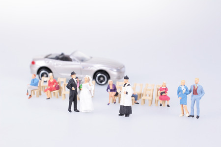 small figure wedding partyの写真素材