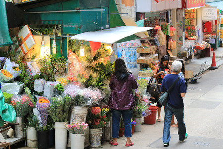 Gage Street, Central, Hong Kongのeditorial素材