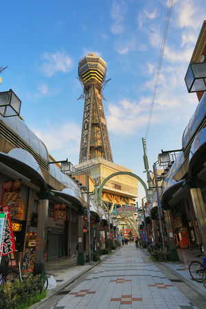 Osaka s Shinsekai  New World  Tsutenkakuのeditorial素材