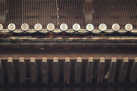 roof of traditionally japanese style の写真素材