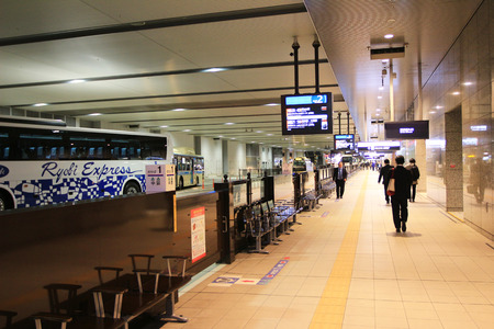 osaka station bus stopのeditorial素材