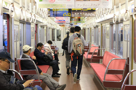 train to Yoshinoyama, Nara, Japanのeditorial素材