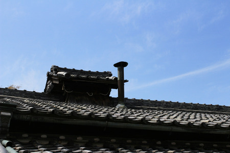 japanese style roofの写真素材