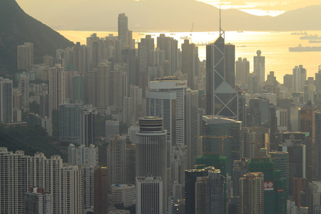 Hong kong cityscapeのeditorial素材