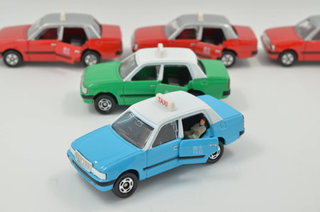 model taxi and figureの写真素材