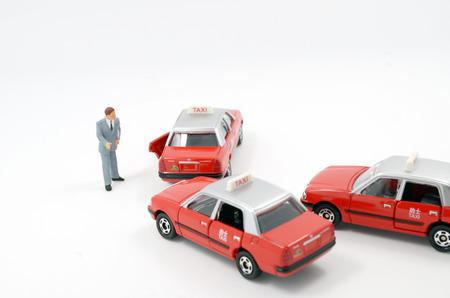 model taxi at hong kongの写真素材