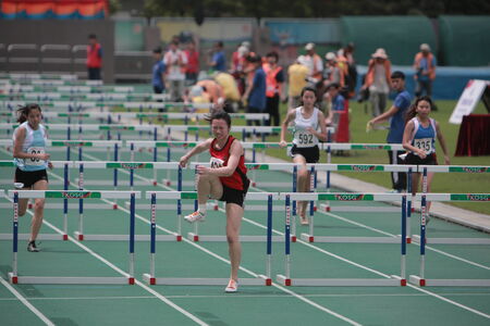 on athletic race sport track and representing concept of sort and speedのeditorial素材